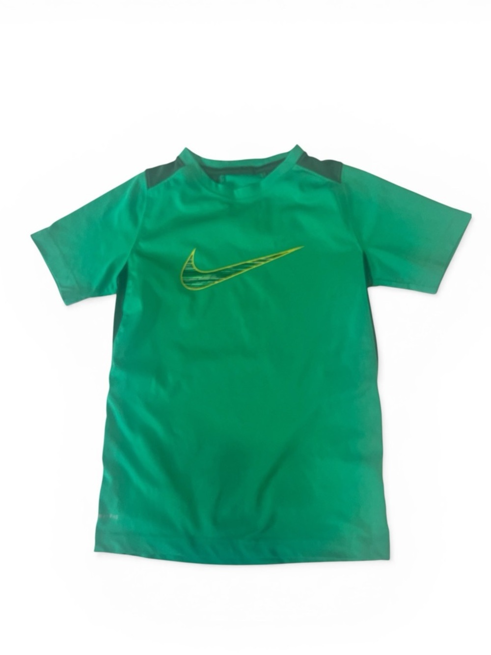 Nike Green Short Sleeve Dri-FIT Tee with Yellow Swoosh